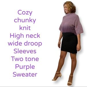 Chico’s 0 Purple Cozy  Knit Sweater SZ S/M (excellent Preown)